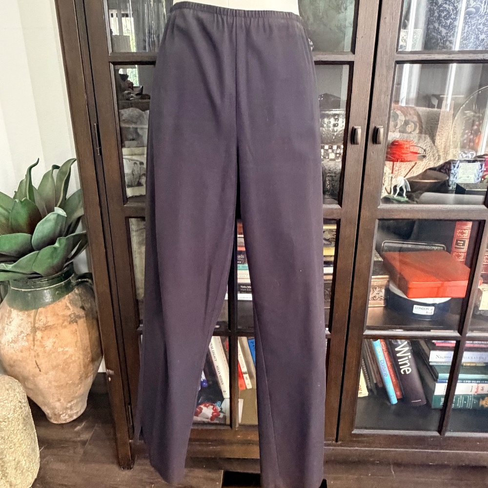 Eileen Fisher, Black Cotton Twill Pant, size Medium
